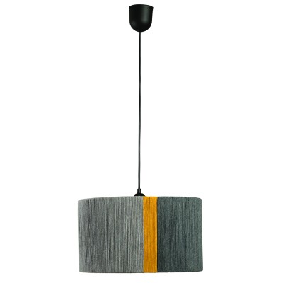 Φωτιστικό μονόφωτο σχοινί γκρί/κιτρινο Ε27 Φ35