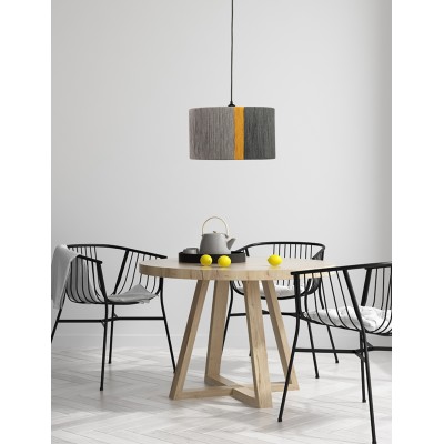 Φωτιστικό μονόφωτο σχοινί γκρί/κιτρινο Ε27 Φ35