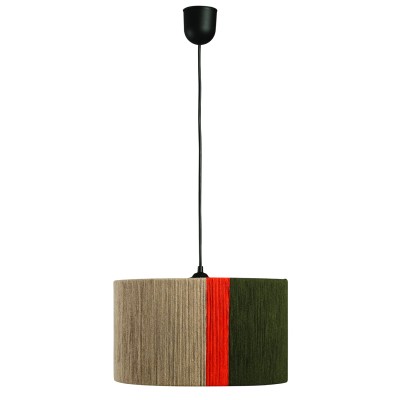 Φωτιστικό μονόφωτο σχοινί λαδί/πορτοκαλι Ε27 Φ35