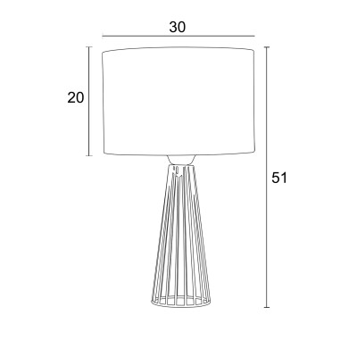 Επιτραπέζια λάμπα μέταλλο μαύρο αμπαζούρ μόκα Ε27