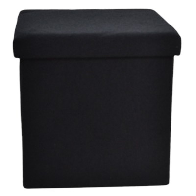 ΣΚΑΜΠΟ ΑΝΑΔΙΠΛΟΥΜΕΝΟ ΜΕ ΥΦΑΣΜΑΤΙΝΗ ΕΠΕΝΔΥΣΗ ΣΕ ΜΑΥΡΟ ΧΡΩΜΑ 40x40x38εκ. ANKOR