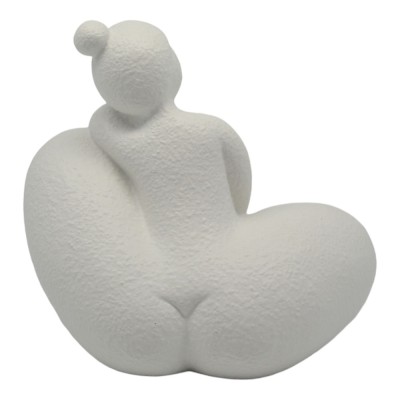 ΔΙΑΚΟΣΜΗΤΙΚΟ ΚΕΡΑΜΙΚΟ ΓΥΝΑΙΚΕΙΑ ΦΙΓΟΥΡΑ ΣΕ ΑΣΠΡΟ ΜΑΤ ΧΡΩΜΑ 17,5x15x16εκ. ANKOR