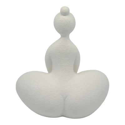 ΔΙΑΚΟΣΜΗΤΙΚΟ ΚΕΡΑΜΙΚΟ ΓΥΝΑΙΚΕΙΑ ΦΙΓΟΥΡΑ ΣΕ ΑΣΠΡΟ ΜΑΤ ΧΡΩΜΑ 21,6x12,3x24εκ. ANKOR