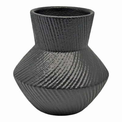 ΒΑΖΟ ΚΕΡΑΜΙΚΟ ΣΕ ΜΑΥΡΟ ΜΑΤ ΧΡΩΜΑ 17,5x17,5x18εκ. ANKOR