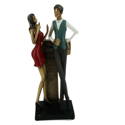 Διακοσμητικό Πολυεστερικό Ζευγάρι Σε Διασκέδαση 14x8.5x34.5cm