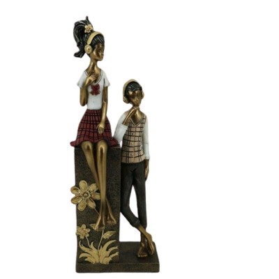 Διακοσμητικό Πολυεστερικό Ζευγάρι Ακούει Μουσική 12x9.5x34.5cm