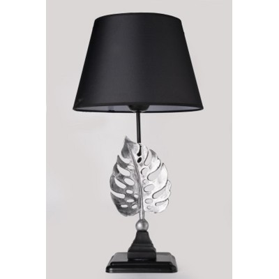 TLT 1267-NM ΕΠΙΤΡΑΠΕΖΙΑ ΛΑΜΠΑ ΜΑΥΡΗ ΜΕ ΦΙΓΟΥΡΑ ΦΥΛΛΟ ΝΙΚΕΛ ΜΑΤ