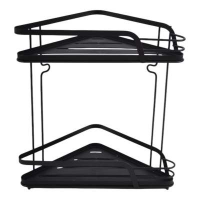 ΡΑΦΙΕΡΑ ΜΠΑΝΙΟΥ ΓΩΝΙΑΚΗ ΔΙΠΛΗ ΜΕΤΑΛΛΙΚΗ ΣΕ ΜΑΥΡΟ ΧΡΩΜΑ 22x22x31,5εκ. ANKOR