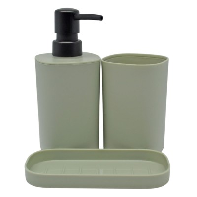 ΣΕΤ ΑΞΕΣΟΥΑΡ ΜΠΑΝΙΟΥ ΠΛΑΣΤΙΚΟ 3 ΤΕΜΑΧΙΩΝ ΣΕ ΦΥΣΤΙΚΙ ΜΑΤ ΧΡΩΜΑ ANKOR