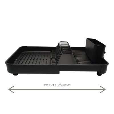 ΠΙΑΤΟΘΗΚΗ ΜΕΤΑΛΛΙΚΗ ΕΠΕΚΤΕΙΝΟΜΕΝΗ ΜΑΥΡΗ ΜΑΤ 32-52,5x35,5x16εκ. ANKOR