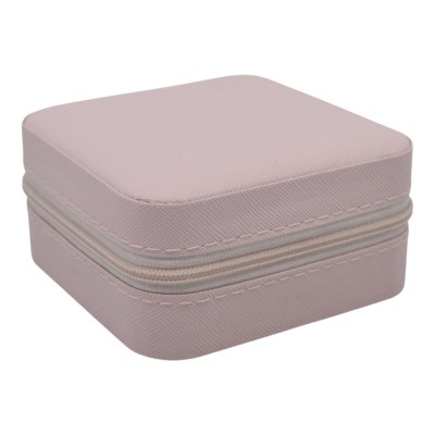 ΜΠΙΖΟΥΤΙΕΡΑ ΑΠΟ ΔΕΡΜΑΤΙΝΗ ΣΕ ΡΟΖ ΧΡΩΜΑ ΜΕ ΒΕΛΟΥΔΙΝΗ ΕΠΕΝΔΥΣΗ 10x10x5εκ. ANKOR