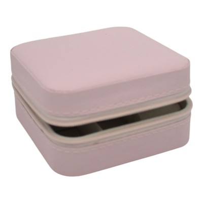 ΜΠΙΖΟΥΤΙΕΡΑ ΑΠΟ ΔΕΡΜΑΤΙΝΗ ΣΕ ΡΟΖ ΧΡΩΜΑ ΜΕ ΒΕΛΟΥΔΙΝΗ ΕΠΕΝΔΥΣΗ 10x10x5εκ. ANKOR