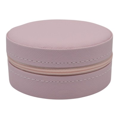 ΜΠΙΖΟΥΤΙΕΡΑ ΑΠΟ ΔΕΡΜΑΤΙΝΗ ΣΕ ΡΟΖ ΧΡΩΜΑ ΜΕ ΒΕΛΟΥΔΙΝΗ ΕΠΕΝΔΥΣΗ 9,5x9,5x5εκ. ANKOR