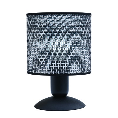 Φωτιστικό Πορτατίφ μέταλλο/αμπαζούρ μαύρο/γκρί Ε27 Φ15