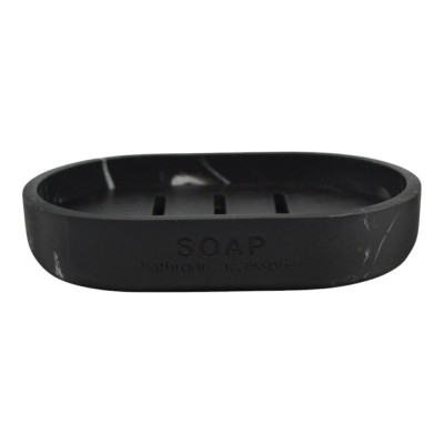 ΣΑΠΟΥΝΟΘΗΚΗ ΠΟΛΥΕΣΤΕΡΙΚΗ ΣΕ ΜΑΥΡΟ ΧΡΩΜΑ ΚΑΙ ΜΑΡΜΑΡΙΝΗ ΟΨΗ 12,6x8,5x2,2εκ.ANKOR