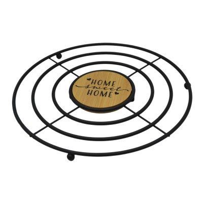 ΣΟΥΠΛΑ ΜΕΤΑΛΛΙΚΟ ΣΕ ΜΑΥΡΟ ΜΑΤ ΧΡΩΜΑ ΜΕ ΞΥΛΙΝΗ ΔΙΑΚΟΣΜΗΣΗ 20x20x1,5εκ.ANKOR