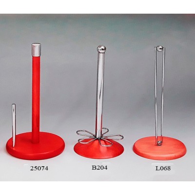 Βάση Για Ρολό Κουζίνας Μεταλλική Με Ξύλινη κερασί Βάση