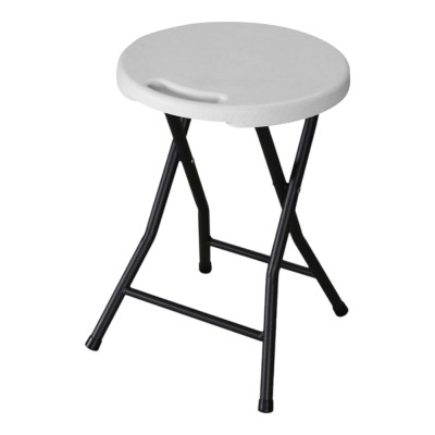 ΣΚΑΜΠΟ ΠΛΑΣΤΙΚΟ ΑΣΠΡΟ ΜΕ ΟΨΗ ΞΥΛΟΥ ΚΑΙ ΑΝΑΔΙΠΛΟΥΜΕΝΑ ΜΕΤΑΛΛΙΚΑ ΠΟΔΙΑ 33x33x45εκ.ANKOR