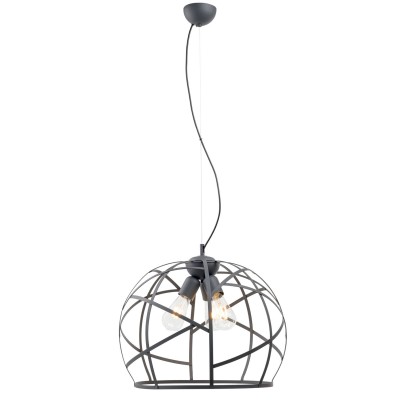 Φωτιστικό πλέγμα μέταλλο γραφίτης Ε27 Φ50 3φ