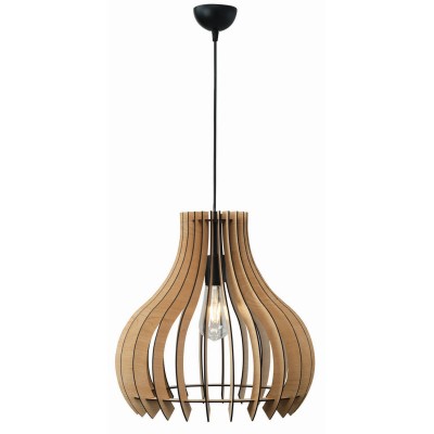 Φωτιστικό μονόφωτο ξύλο natural Ε27 Φ42