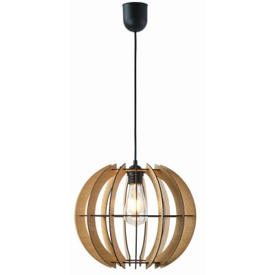 Φωτιστικό μονόφωτο ξύλο natural Ε27 Φ32