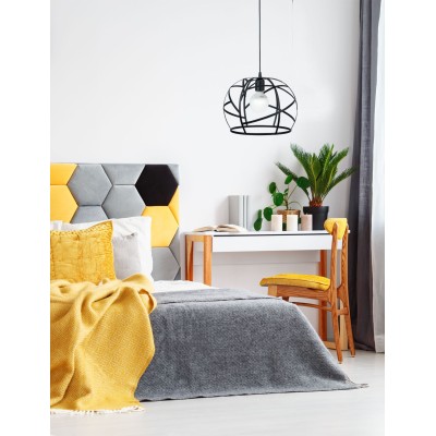 Φωτιστικό πλέγμα μέταλλο μαύρο Ε27 Φ35 1φ