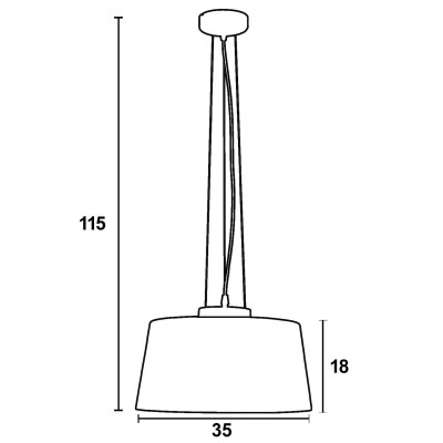 Φωτιστικό μονόφωτο γυαλί λευκό Ε27 Φ35