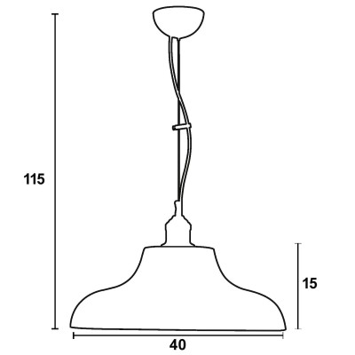 Φωτιστικό μονόφωτο γυαλί μελί E27 Φ40