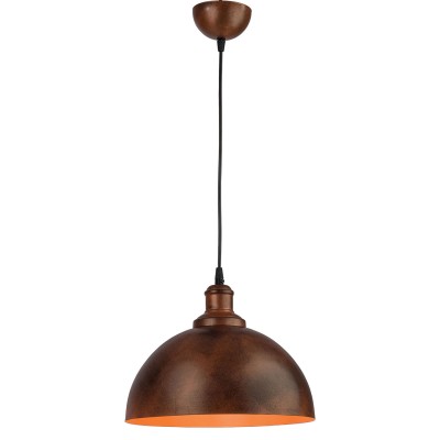 Φωτιστικό μονόφωτο αλουμίνιο χαλκός/πατίνα μαύρη Ε27 Φ31