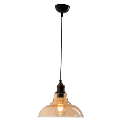 Φωτιστικό μονόφωτο γυαλί μελί E27 Φ28