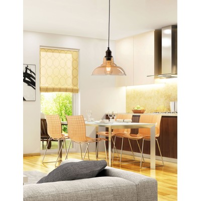 Φωτιστικό μονόφωτο γυαλί μελί E27 Φ28