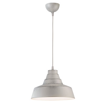 Φωτιστικό μονόφωτο αλουμίνιο λευκό/πατίνα ασημί Ε27 Φ30