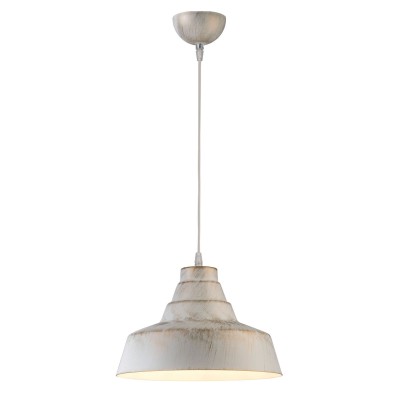 Φωτιστικό μονόφωτο αλουμίνιο λευκό/πατίνα χρυσή Ε27 Φ30