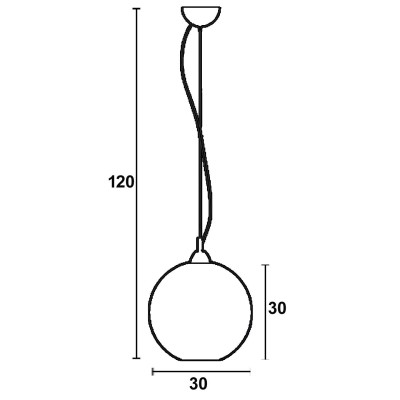 Φωτιστικό μονόφωτο γυαλί βεραμάν Ε27 Φ30