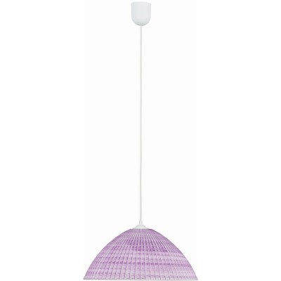 Φωτιστικό μονόφωτο γυαλί λιλά Ε27 Φ25