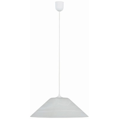 Φωτιστικό μονόφωτο γυαλί λευκό Ε27 Φ25