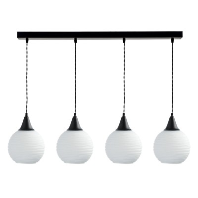 Φωτιστικό Πολύφωτο 4φ Μέταλλο/Γυαλί Ε27