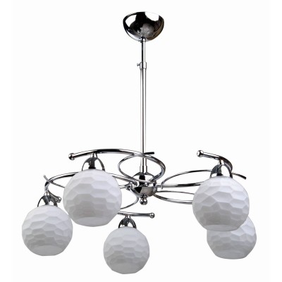 Φωτιστικό Πολύφωτο 5φ Μέταλλο χρώμιο/Γυαλί Ε27