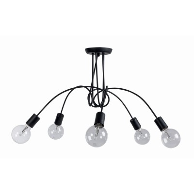 Φωτιστικό Πολύφωτο 5φ Μέταλλο μαύρο Ε27