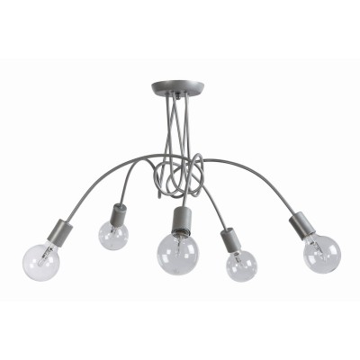 Φωτιστικό Πολύφωτο 5φ Μέταλλο ασημί Ε27