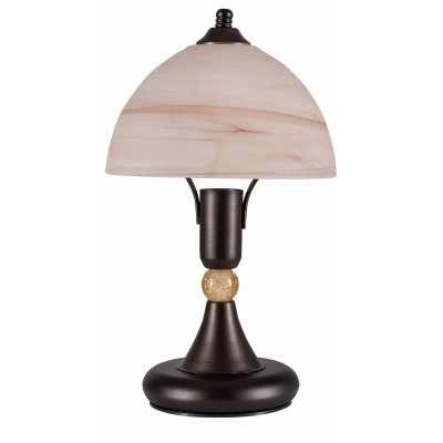 Φωτιστικό Πορτατίφ μέταλλο σκουριά/γυαλί καφέ Ε14