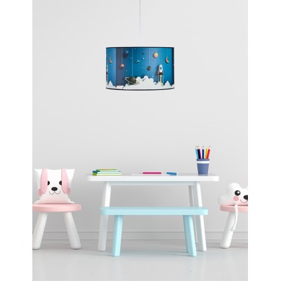 Φωτιστικό μονόφωτο παιδικό αμπαζούρ πύραυλος Ε27 Φ40