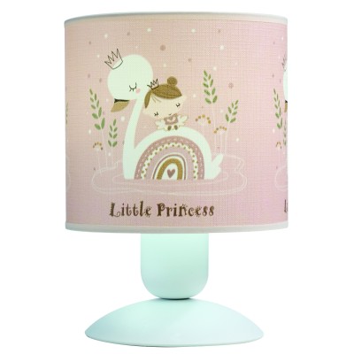 Φωτιστικό πορτατίφ παιδικό αμπαζούρ κύκνος Ε27 Φ15