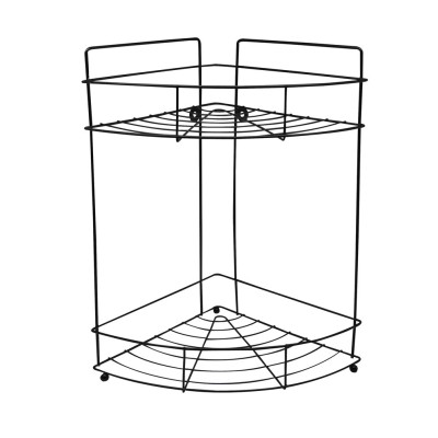 ΡΑΦΙΕΡΑ ΓΩΝΙΑ ΜΕΤΑΛΛΙΚΗ ΔΙΠΛΗ ΜΑΥΡΗ 22x22x38εκ.ANKOR