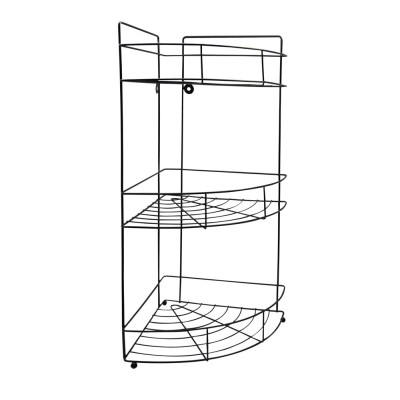 ΡΑΦΙΕΡΑ ΓΩΝΙΑ ΜΕΤΑΛΛΙΚΗ ΤΡΙΠΛΗ ΜΑΥΡΗ 22x22x52,5εκ.ANKOR