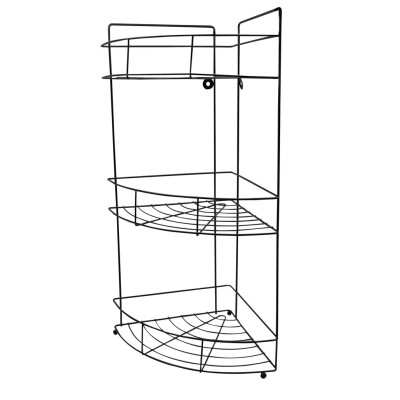 ΡΑΦΙΕΡΑ ΓΩΝΙΑ ΜΕΤΑΛΛΙΚΗ ΤΡΙΠΛΗ ΜΑΥΡΗ 22x22x52,5εκ.ANKOR