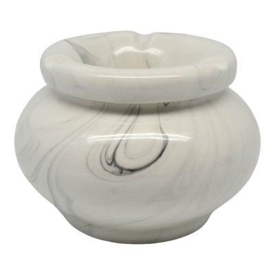 ΣΤΑΧΤΟΔΟΧΕΙΟ ΚΕΡΑΜΙΚΟ ΜΕ ΚΑΠΑΚΙ ΑΝΤΙΑΝΕΜΙΚΟ ΑΣΠΡΟ ΜΑΡΜΑΡΟ 11,5x11,5x8,5εκ.ANKOR