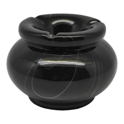 ΣΤΑΧΤΟΔΟΧΕΙΟ ΚΕΡΑΜΙΚΟ ΜΕ ΚΑΠΑΚΙ ΑΝΤΙΑΝΕΜΙΚΟ ΜΑΥΡΟ ΜΑΡΜΑΡΟ 11,5x11,5x8,5εκ.ANKOR