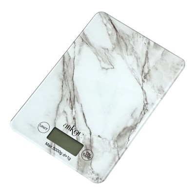 ΖΥΓΑΡΙΑ ΗΛΕΚΤΡΟΝΙΚΗ 5kg ΓΥΑΛΙΝΗ ΜΑΡΜΑΡΟ 15x21,5x1,6εκ.ANKOR