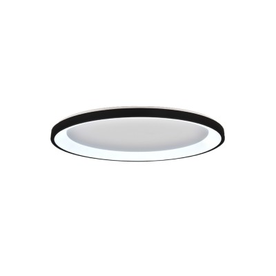 Inlight Πλαφονιέρα οροφής LED 38W 3CCT από μαύρο μέταλλο και ακρυλικό D:80x5cm (42044-A-Black)